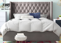 Luxury platform king low upholstered headboard size storage bed