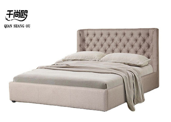 Royal Headboard Queen King Platform Tufted Bed Upholstered Wood Frame Bed