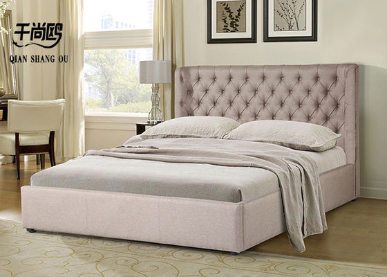 Royal Headboard Queen King Platform Tufted Bed Upholstered Wood Frame Bed