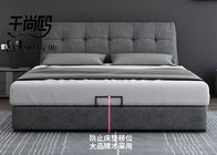 Luxury Multifunctional Upholstered Storage Platform Bed / Tatami With Fabric Cover