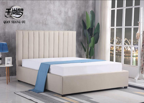 Modern Upholstered King Size Platform Bed , 5ft Beds With Storage