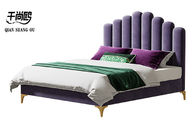 Multifunctional King Size Upholstered Beds canvas / Flannel Material