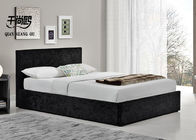 Contemporary Velvet Upholstered Bed , Shredded Storage Single Bed