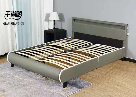 Simple LED Upholstered Bed Furniture Lighting for Bedroom