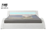 Reading Light LED Upholstered Bed / Soft Leather LED Double Bed