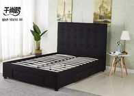 Linen King Platform Upholstered Bed With Drawers Large King Size