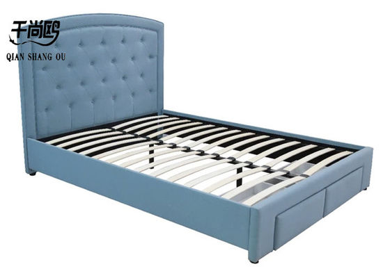 Breathable Modern Low Profile Upholstered Bed With Storage Drawers 6ft