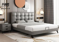 Modern Luxury Leather Upholstered Platform King Size Bed Customized