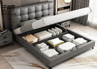 Modern Luxury Leather Upholstered Platform King Size Bed Customized