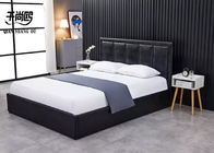 PU Bedroom King Size Cushion Bed Frame , Modern Leather Platform Bed
