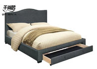 Oversized Double Upholstered Bed With Drawers Highlighting Individuality