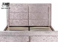 Ice Velvet Upholstered Storage Platform Bed OEM / ODM accept