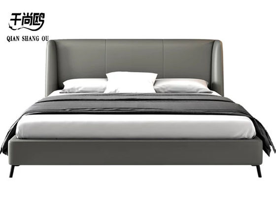 Low Key Gray King Size Upholstered Beds home furnitures European style