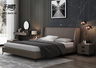 Low Key Gray King Size Upholstered Beds home furnitures European style