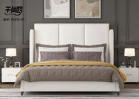 King Size Linen Upholstered Bed easy clean overall disassembly / assembly