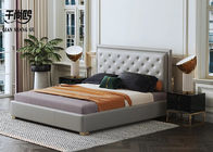 European style button design metal bed legs support bedroom platform bed