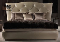 High End Luxury Leather Bedroom Upholstered Bed King Size
