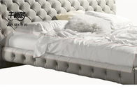 Sturdy / Durable Linen Upholstered Bed with Full Headboard