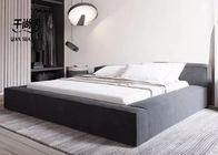 Classic Upholstered Platform Bed With Freely Adjustable Headboard Height