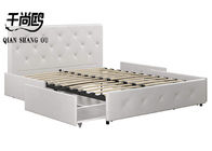 super king size slatted bed base queen size double platform diamond tufted headboard beds with storage drawers