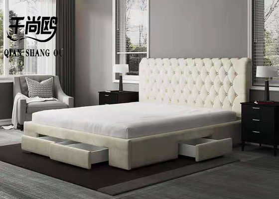 Rensselear Tufted Upholstered Low Profile Storage Platform Bed