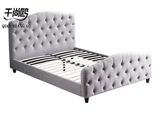 New design queen size upholstered button tufted bed platform fabric bed