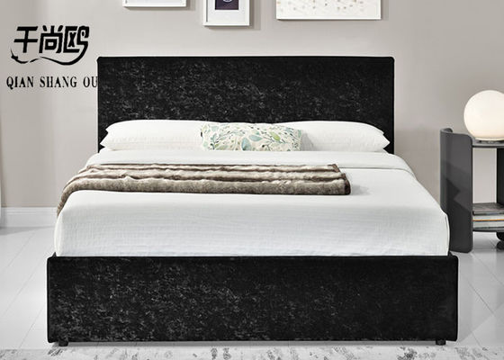 Affordable Soft Crushed Velvet Single Storage Bed for Apartment