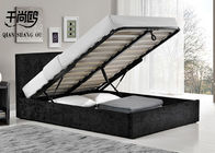 Affordable Soft Crushed Velvet Single Storage Bed for Apartment