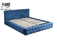Double Queen King Metal Bed Frame , Custom Upholstered Bed Frame