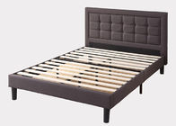 Modern Fabric Bed Frame Upholstered Button Tufted Premium Platform Bed Wood Slat Support