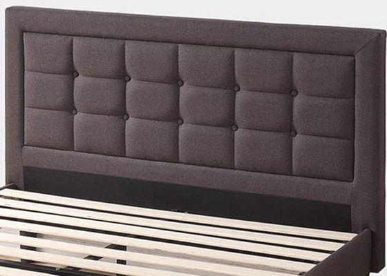 Modern Fabric Bed Frame Upholstered Button Tufted Premium Platform Bed Wood Slat Support