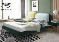 Stylish Bedroom Fabric Upholstered Beds 180*200cm With Pillows