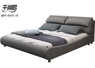 King Size Fabric Upholstered Beds Frame With Sturdy Legs