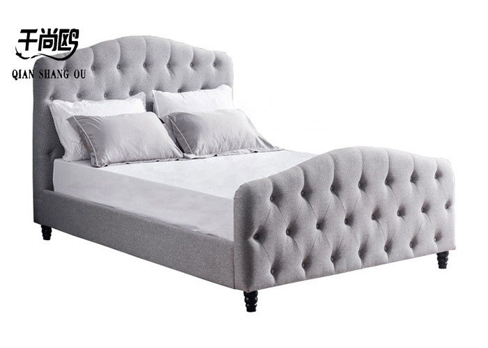 Queen Size Upholstered Button Tufted Platform Bed customized