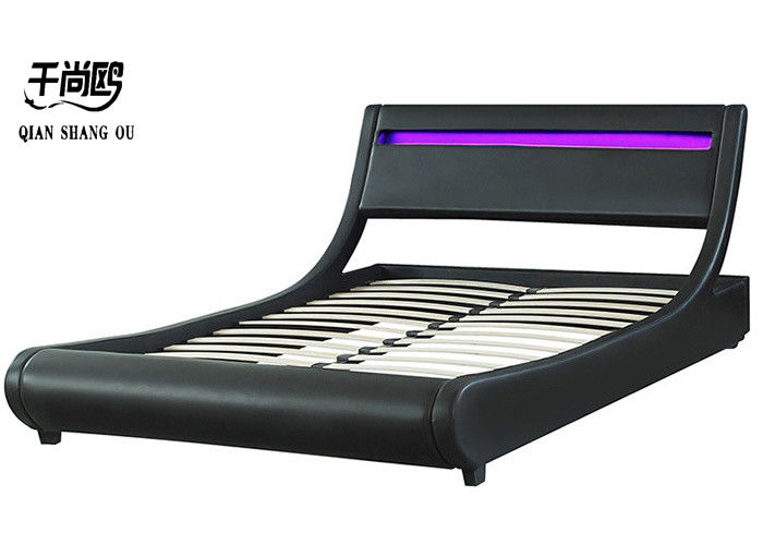 Customized LED Upholstered Bed 137*203cm 183*203cm for Apartment