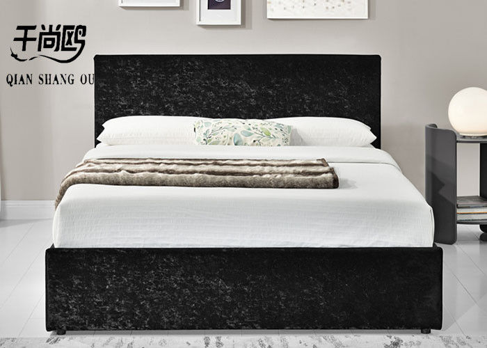 Affordable Soft Crushed Velvet Single Storage Bed for Apartment