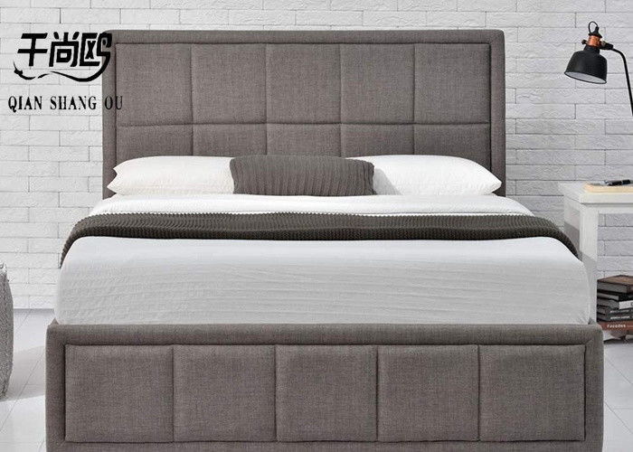 Living Room 4ft Ottoman Bed , Grey Fabric Bed Frame