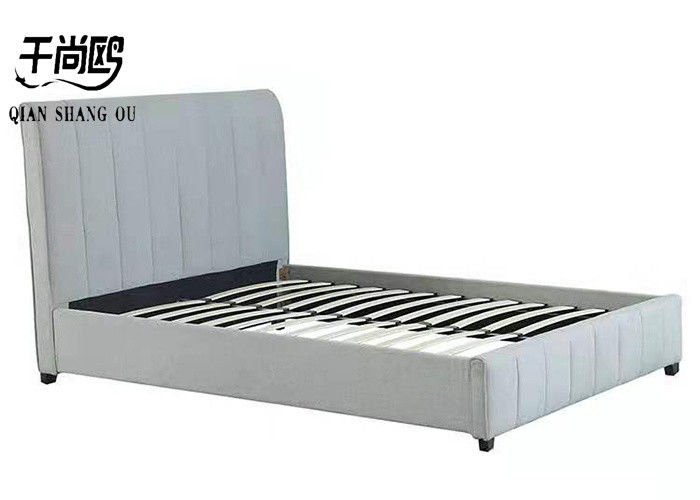 Gray Soft Platform Bed Frame 183*203cm Overall Disassembly / Assembly
