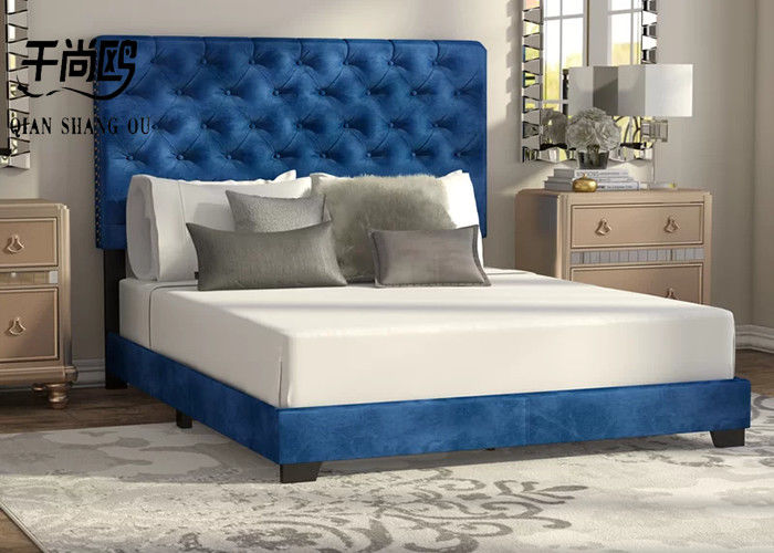 Upholstered Platform Sleigh Bed, Euro Platform Bed Frame